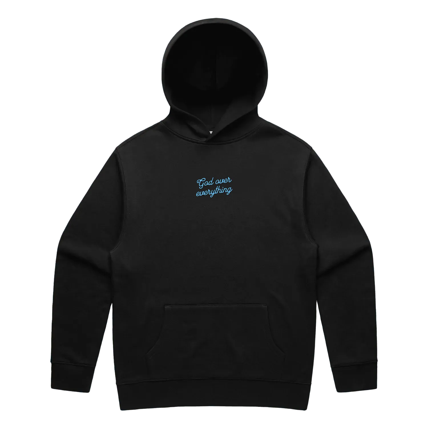 Black front flat lay