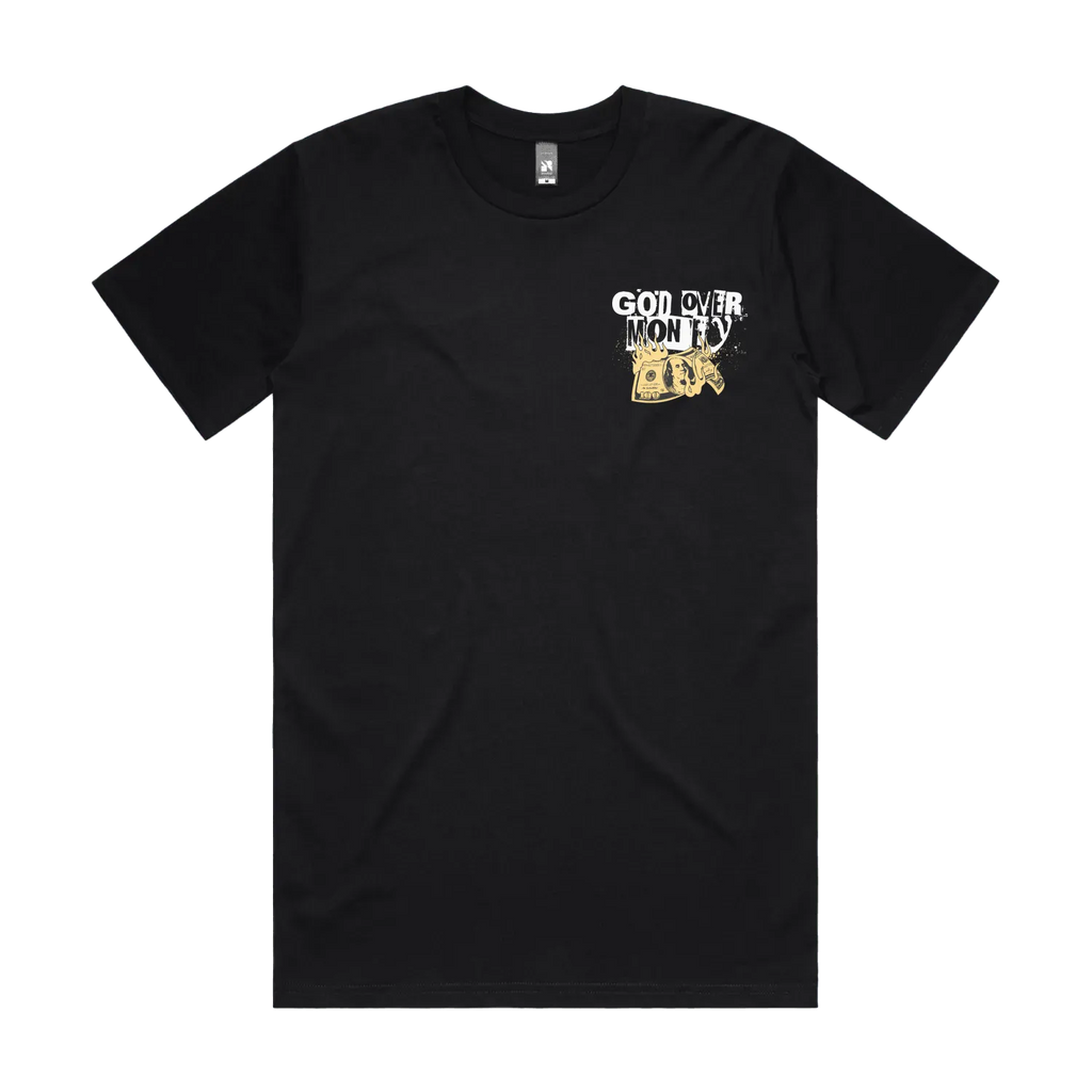 Black front flat lay