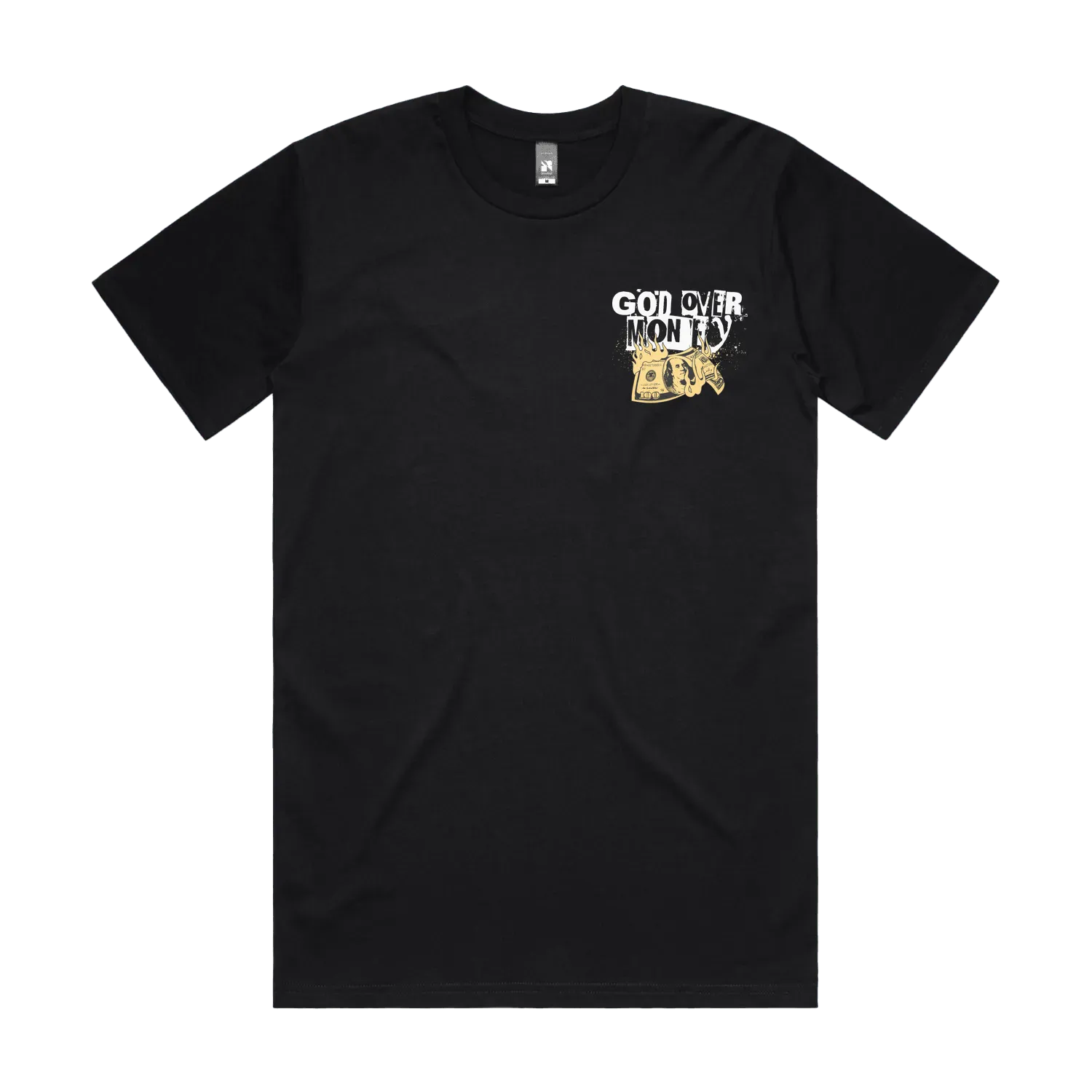 Black front flat lay
