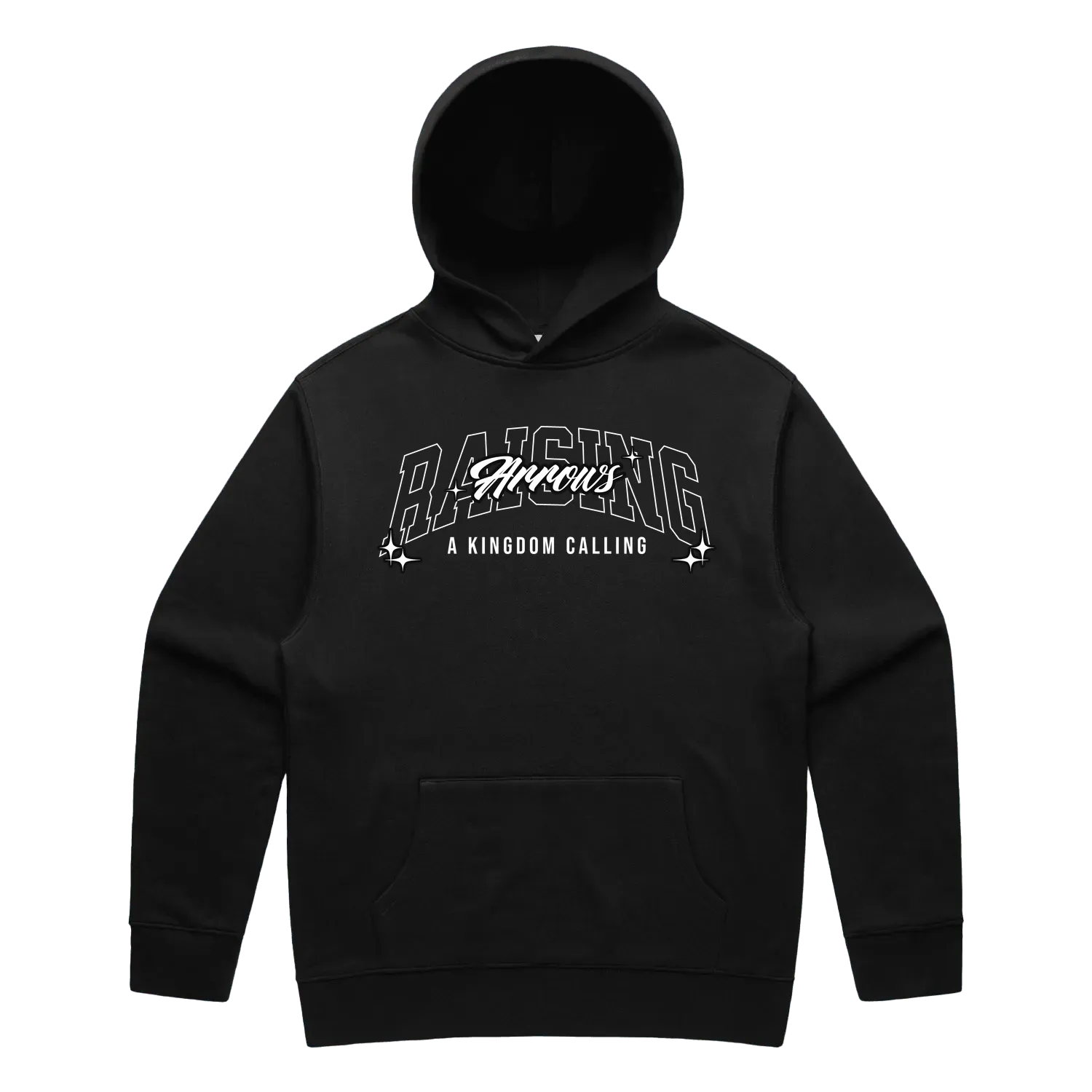 Black front flat lay