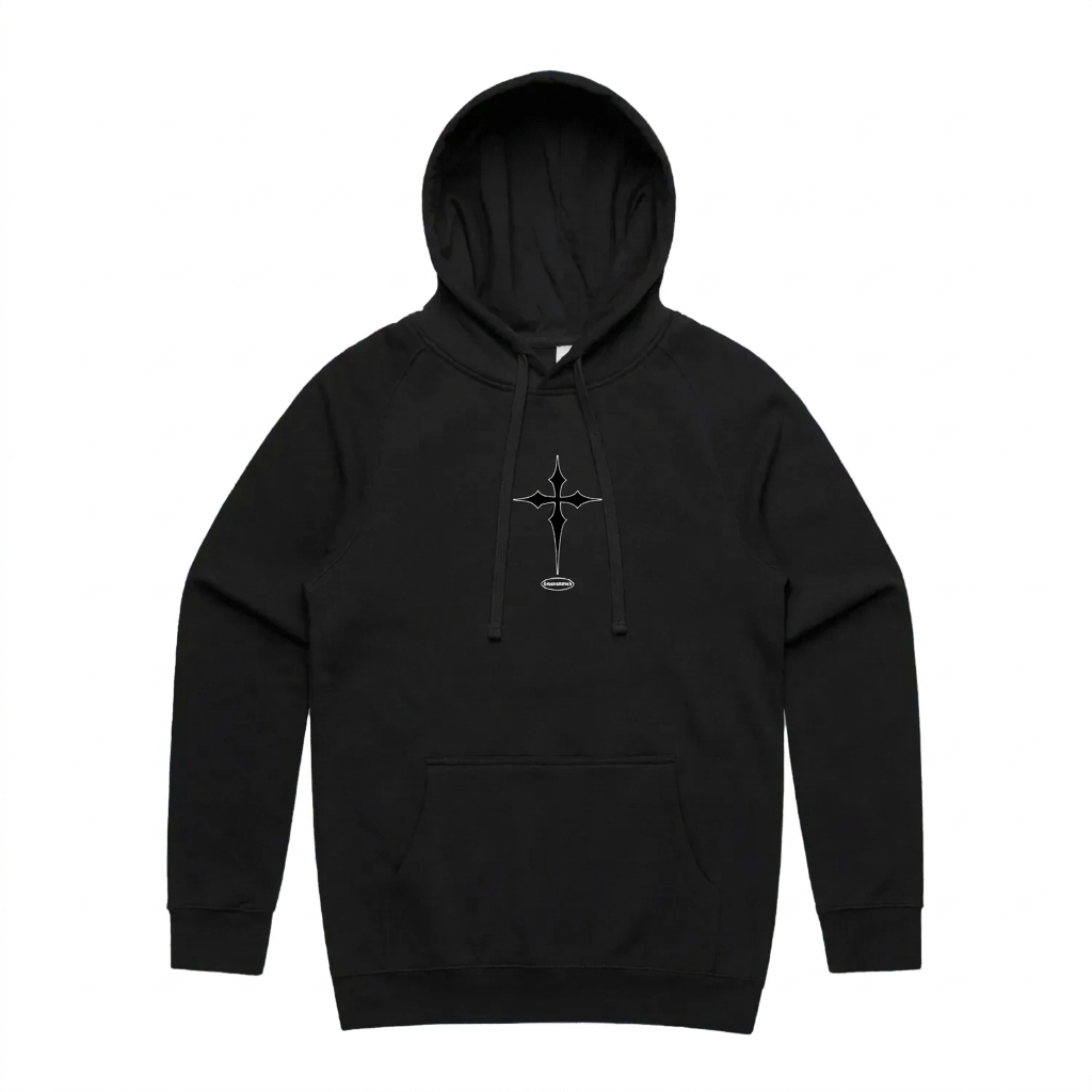 Black hoodie on a white background
