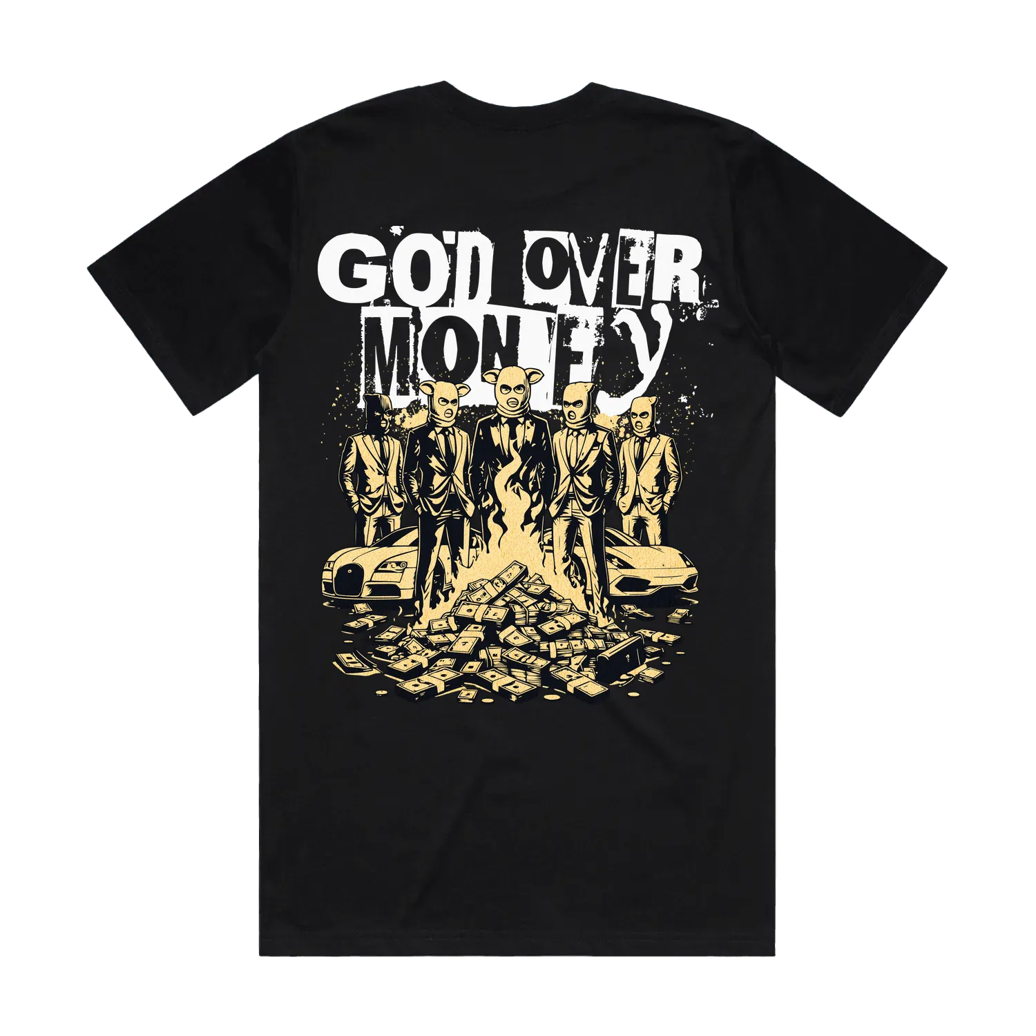 God Over Money Tee | Yellow