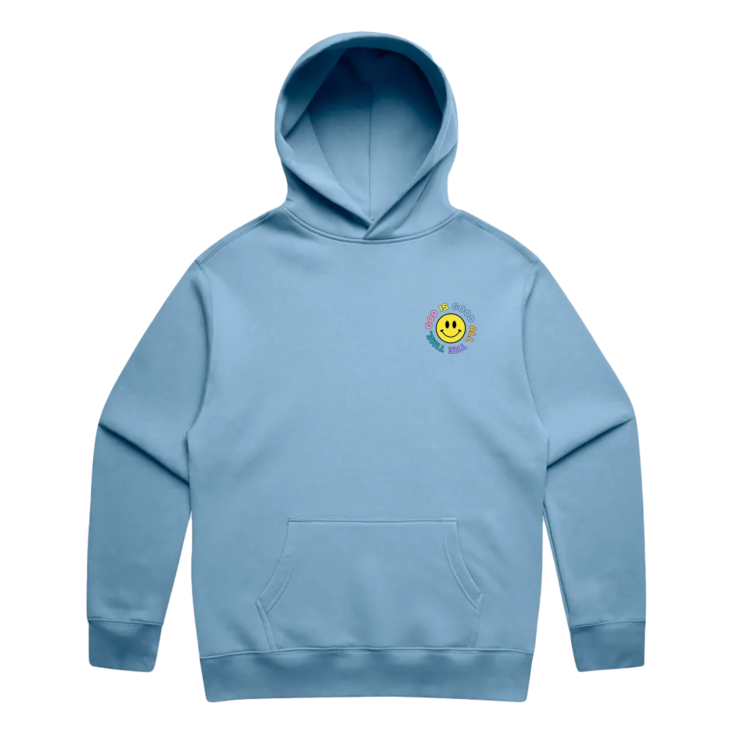 Carolina Blue front flat lay