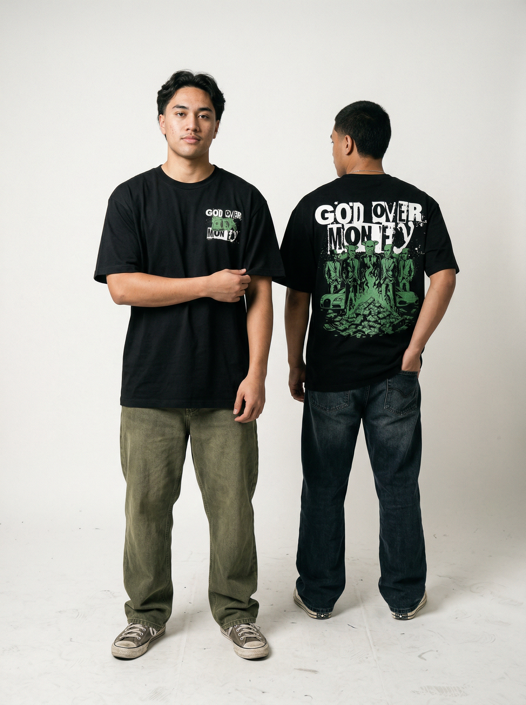 God Over Money Tee | Green