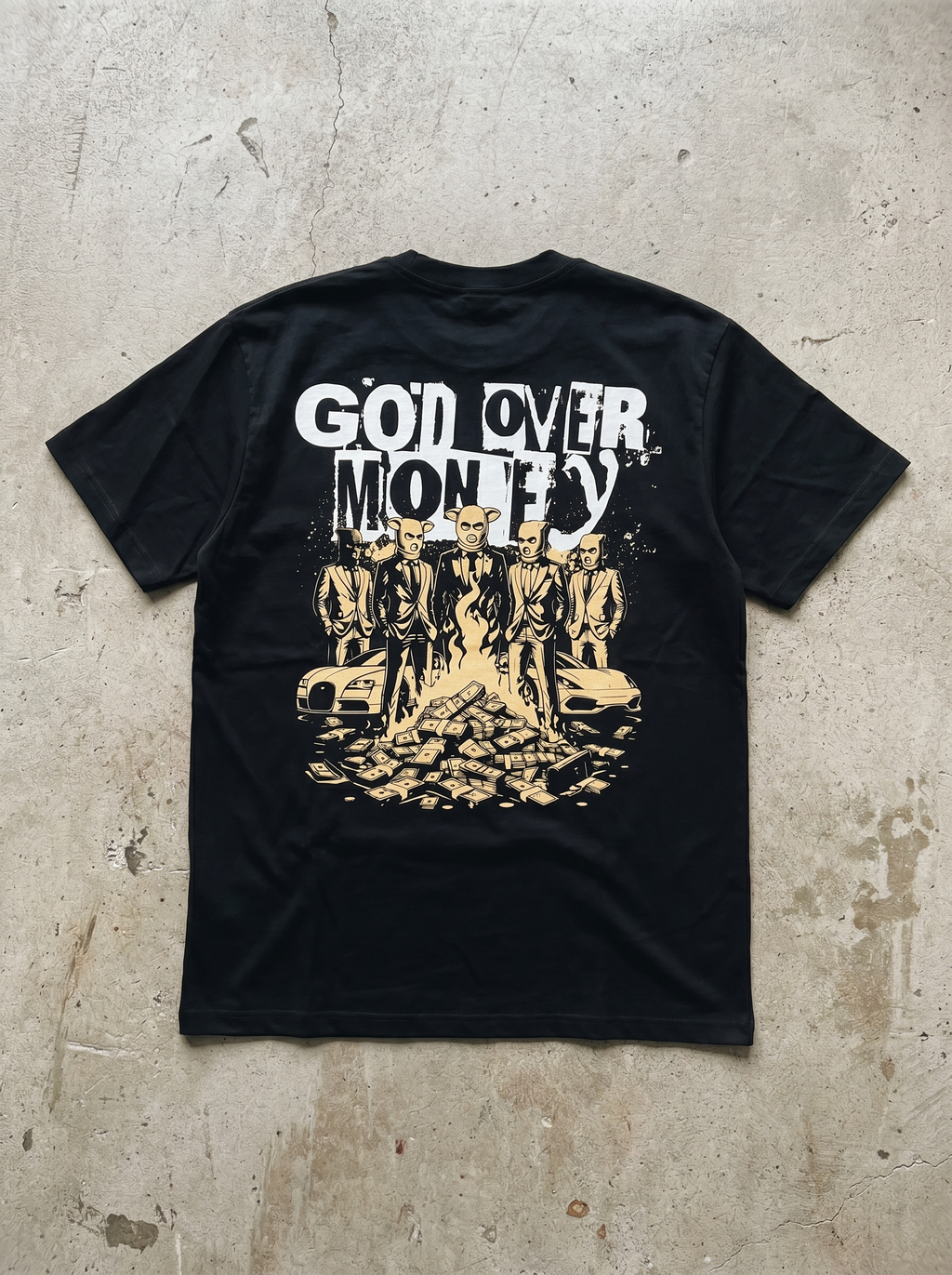 God Over Money Tee | Yellow