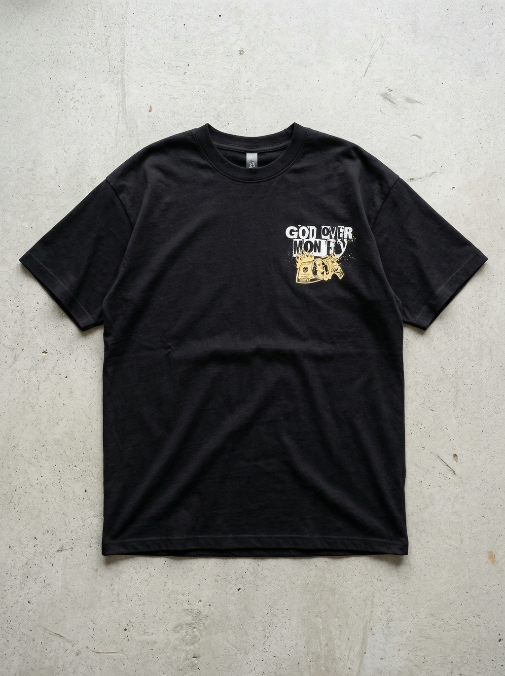 God Over Money Tee | Yellow