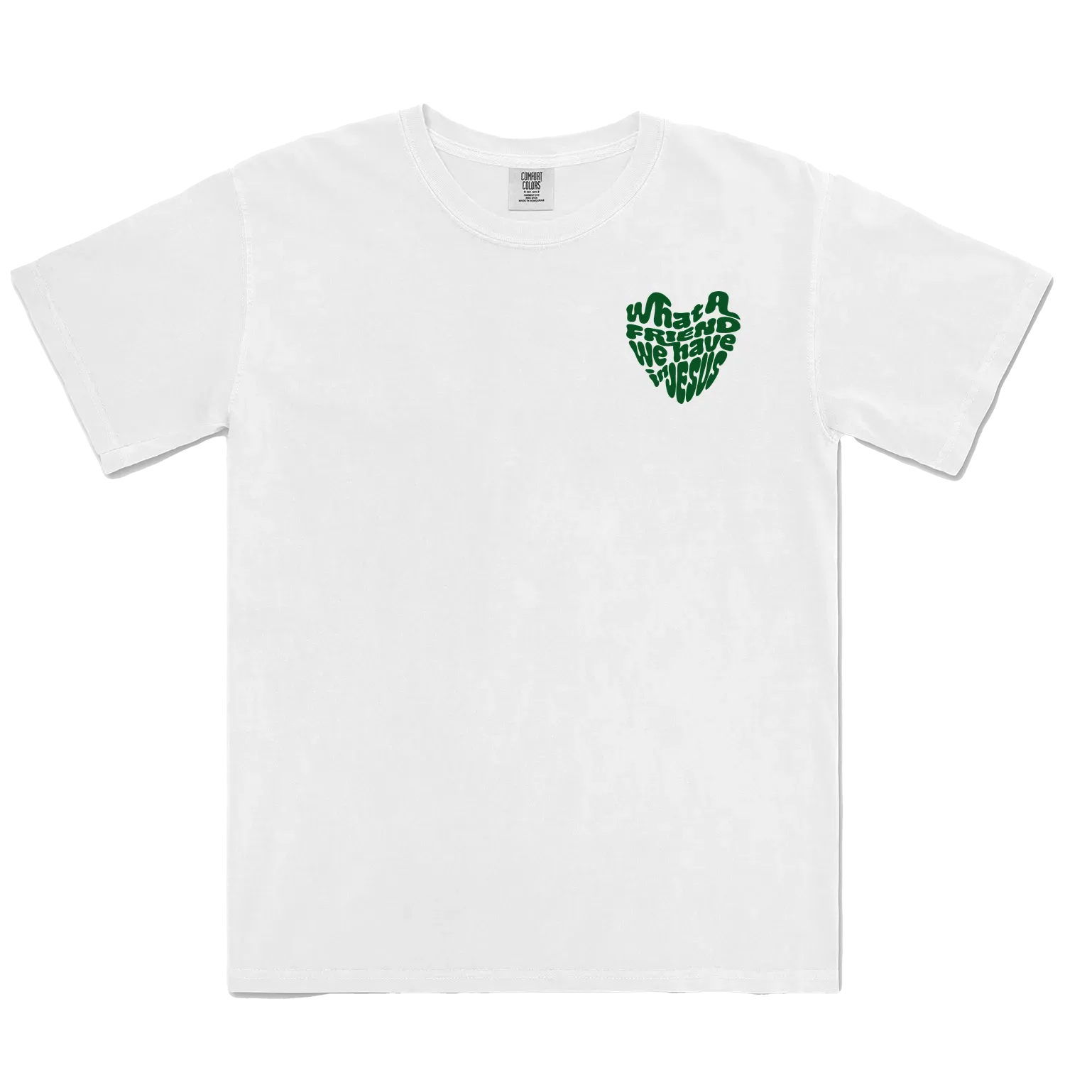 White front flat lay